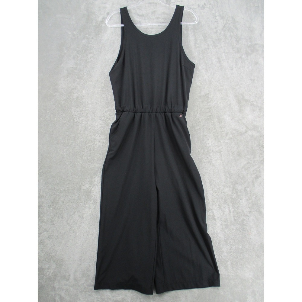 CALIA Jumpsuit Women Medium Surplus Back Pockets Wide Leg Cropped Black Athletic